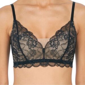 Natori Muse Full-Fit Wirefree lace scalloped edge Contour Bralette Size 32DD